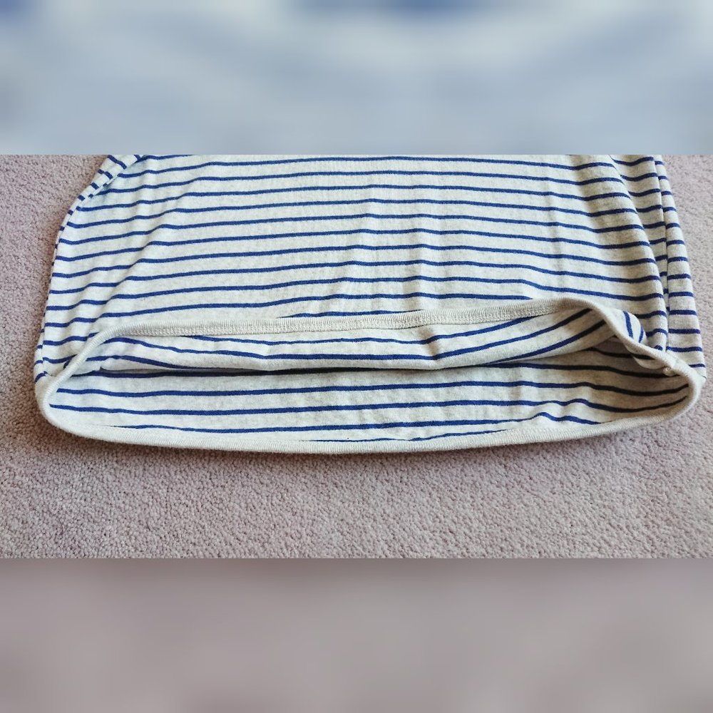 Striped Crochet Trim T-Shirt + White Pleated Mini Skirt Set - Picture 8 of 16